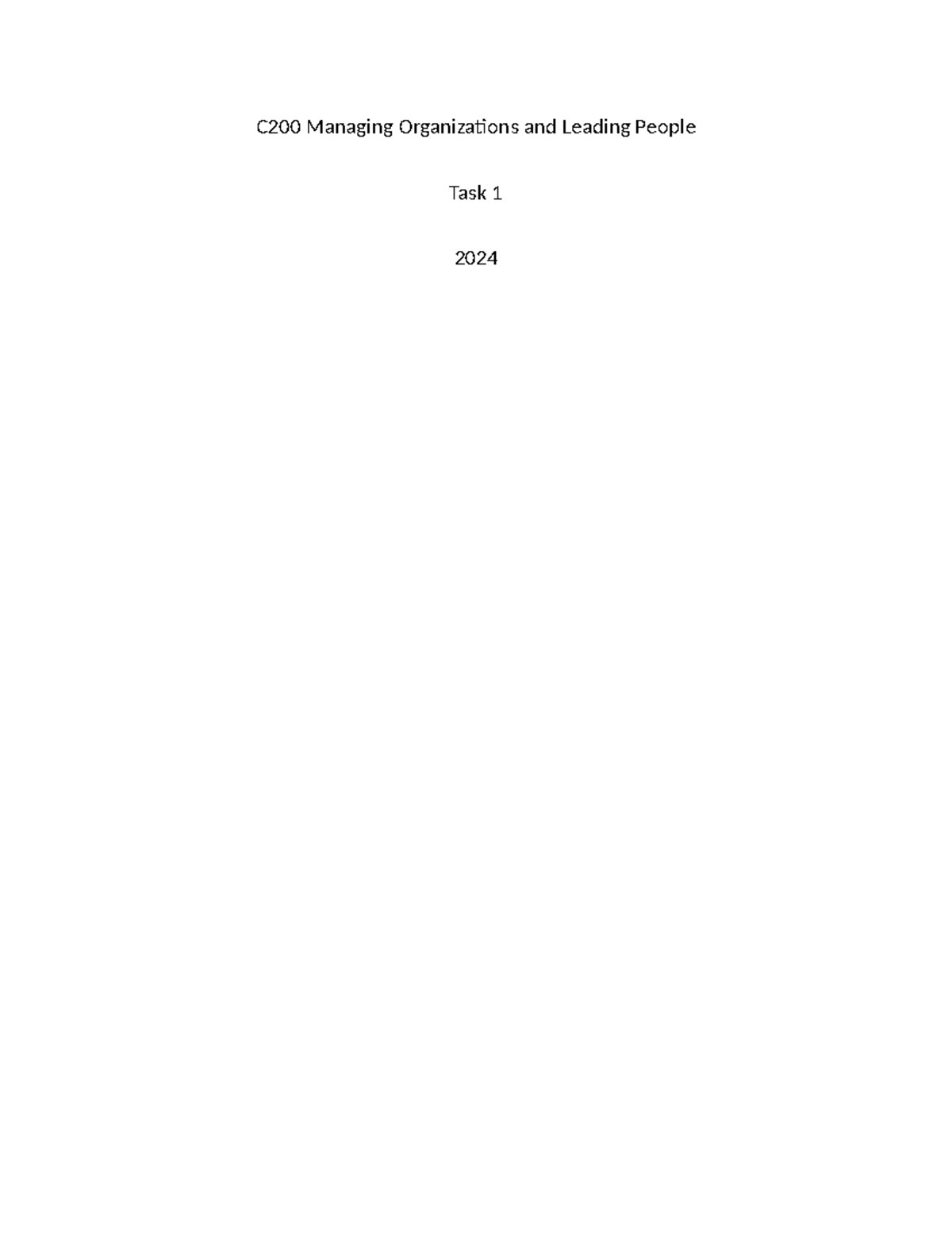 C200 Task 1 For Studocu - C200 Managing Organizations And Leading ...