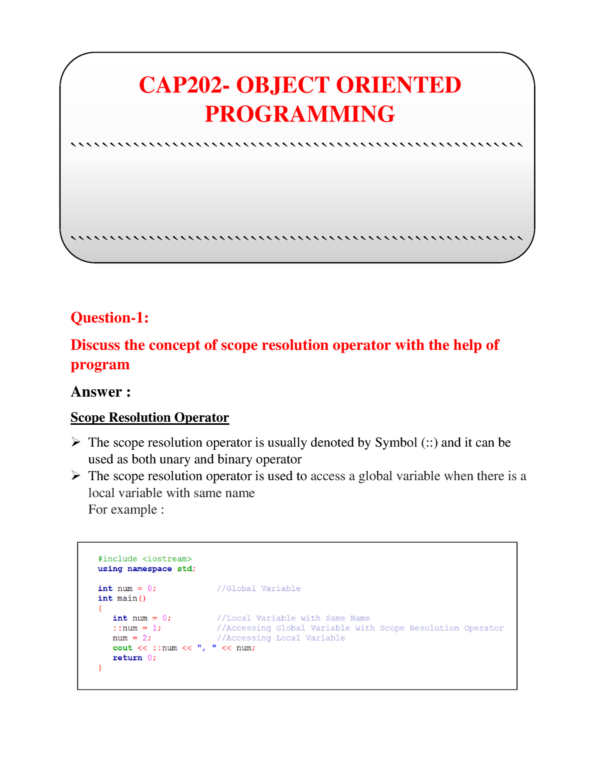 assignment in cpp