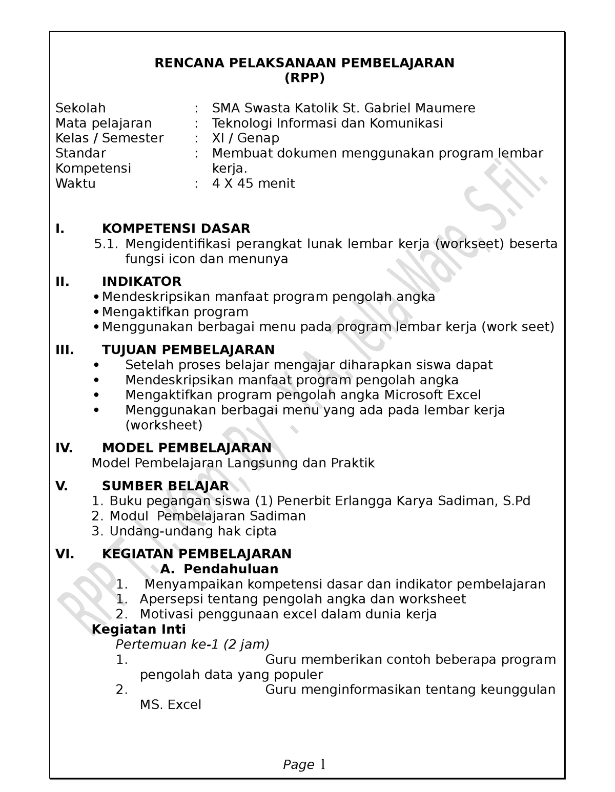 RPP Kelas 2 Sem 2 - Rpp - RENCANA PELAKSANAAN PEMBELAJARAN (RPP ...