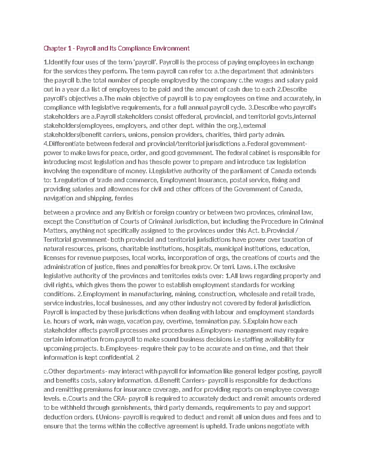 Chapter 1 - practice - Chapter 1 - Payroll and Its Compliance ...