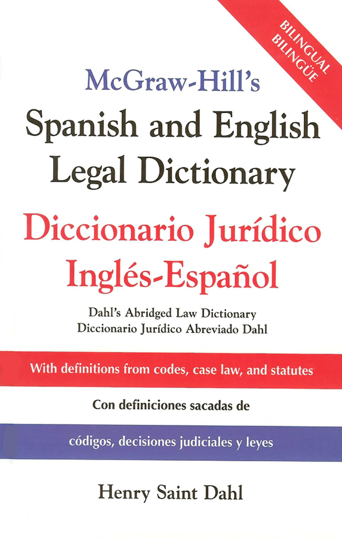 Diccionario Jurídico - McGraw-Hill’s Spanish And English Legal ...