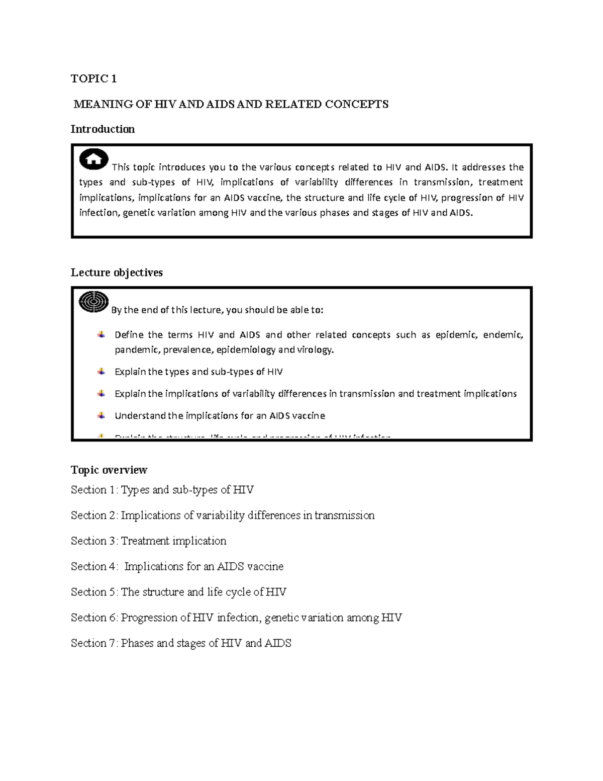 Topic 1 Meaning OF HIV AND AIDS AND Related Concepts - TOPIC 1 MEANING ...