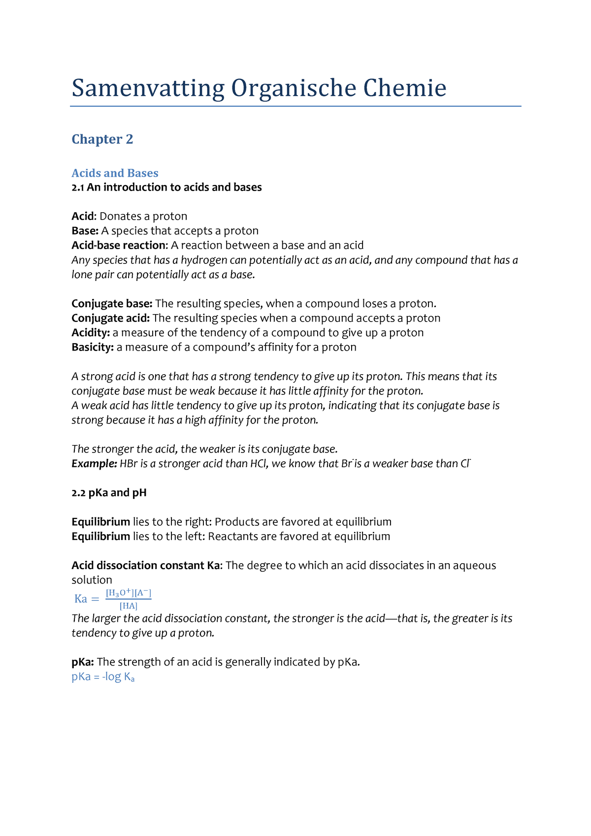 Summary Organic Chemistry Complete 6m1x0 Studocu