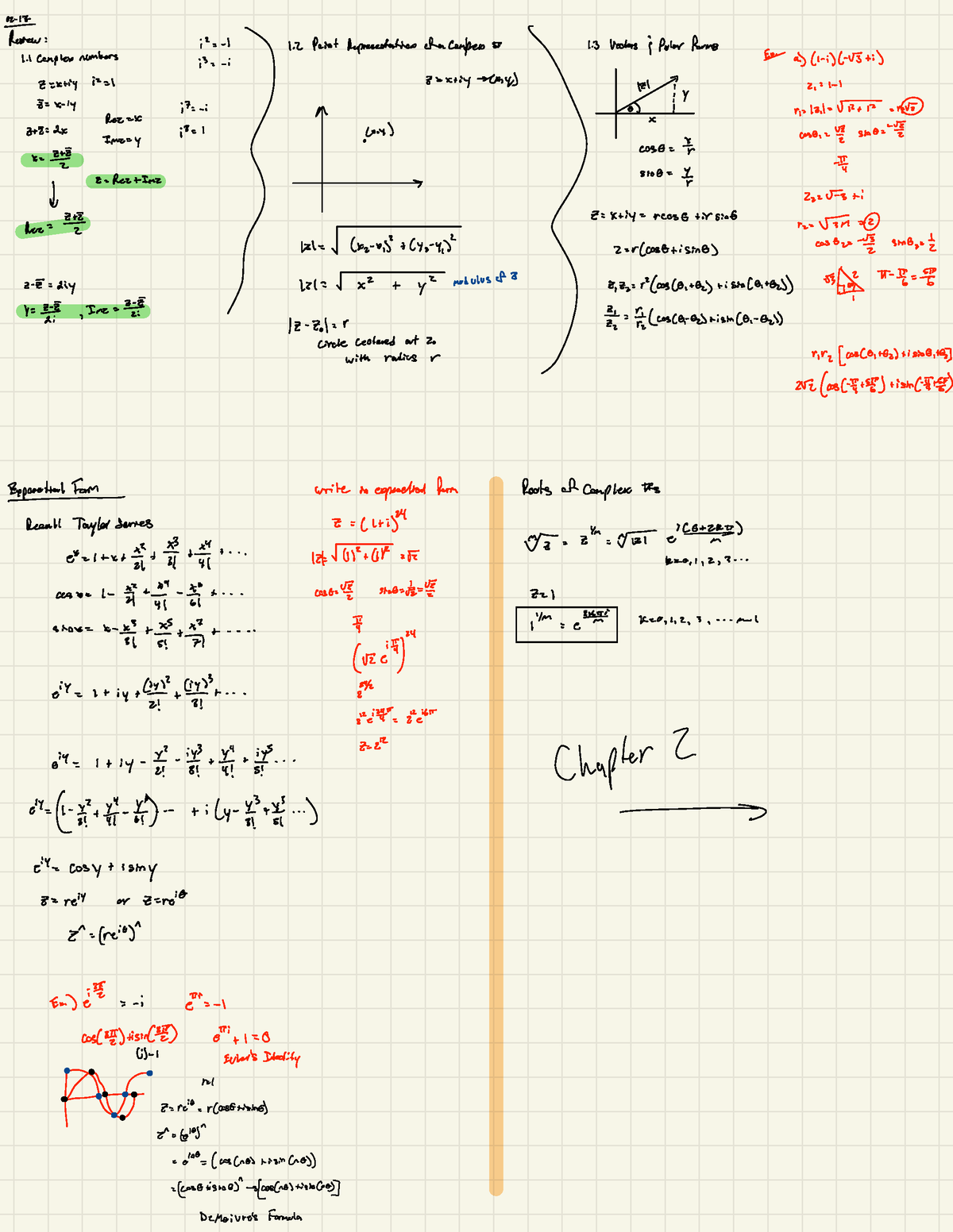 Complex Variables Notebook (2) - 021 € Review : i'= I 1 ...