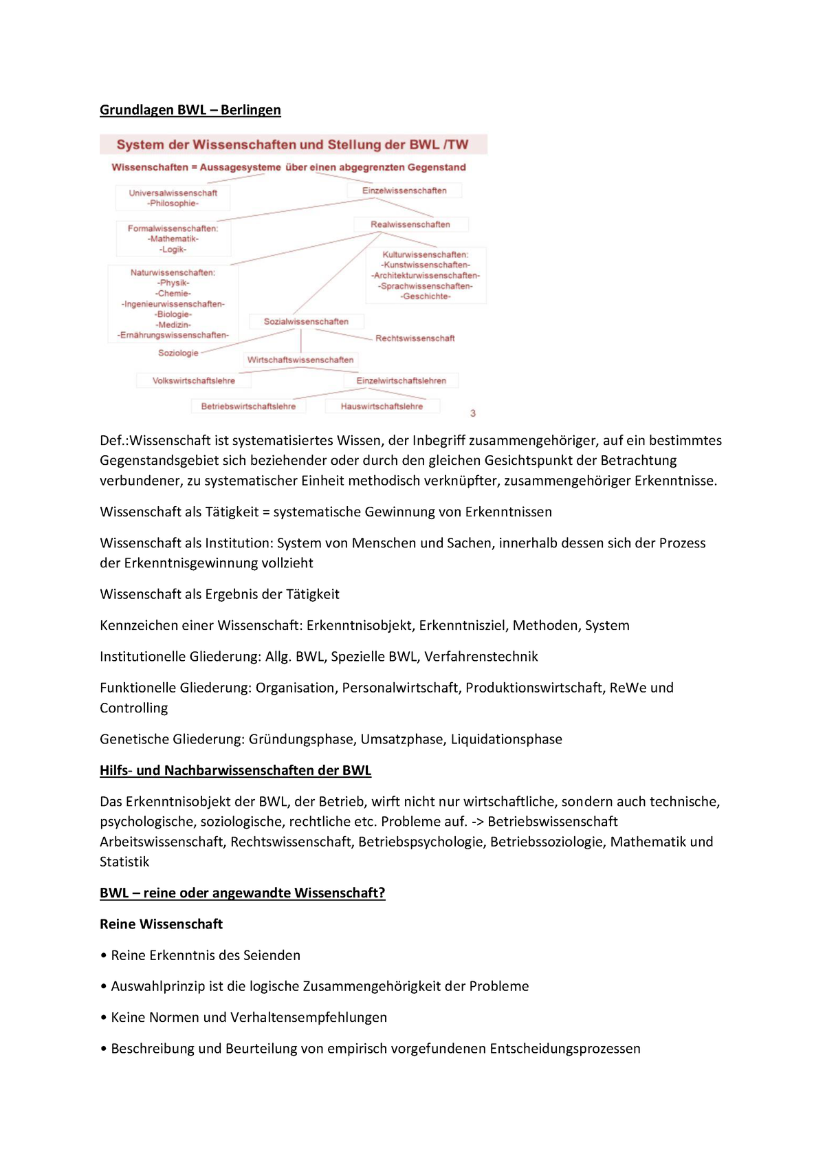 Grundlagen BWL Zusammenfassung - Grundlagen BWL – Berlingen Def ...