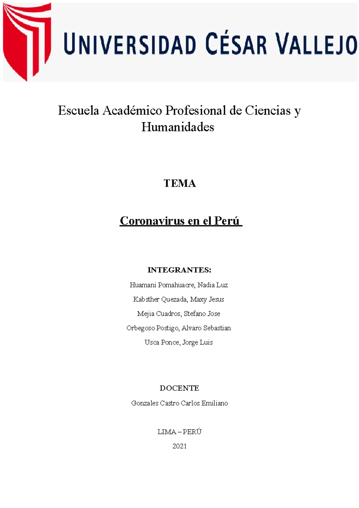 Informe Pensamiento Logico - Escuela Académico Profesional De Ciencias ...