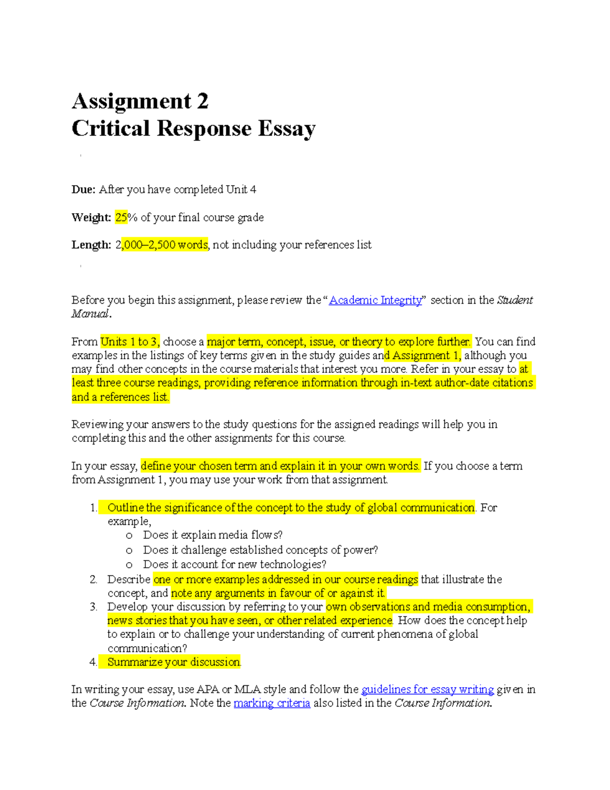 Martin Mirek Comns 402 Assignment 2 - Assignment 2 Critical Response ...