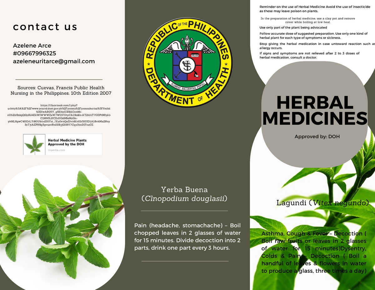 brochure-in-botany-1a-approved-by-doh-herbal-medicines-c-o-n-t-a-c-t