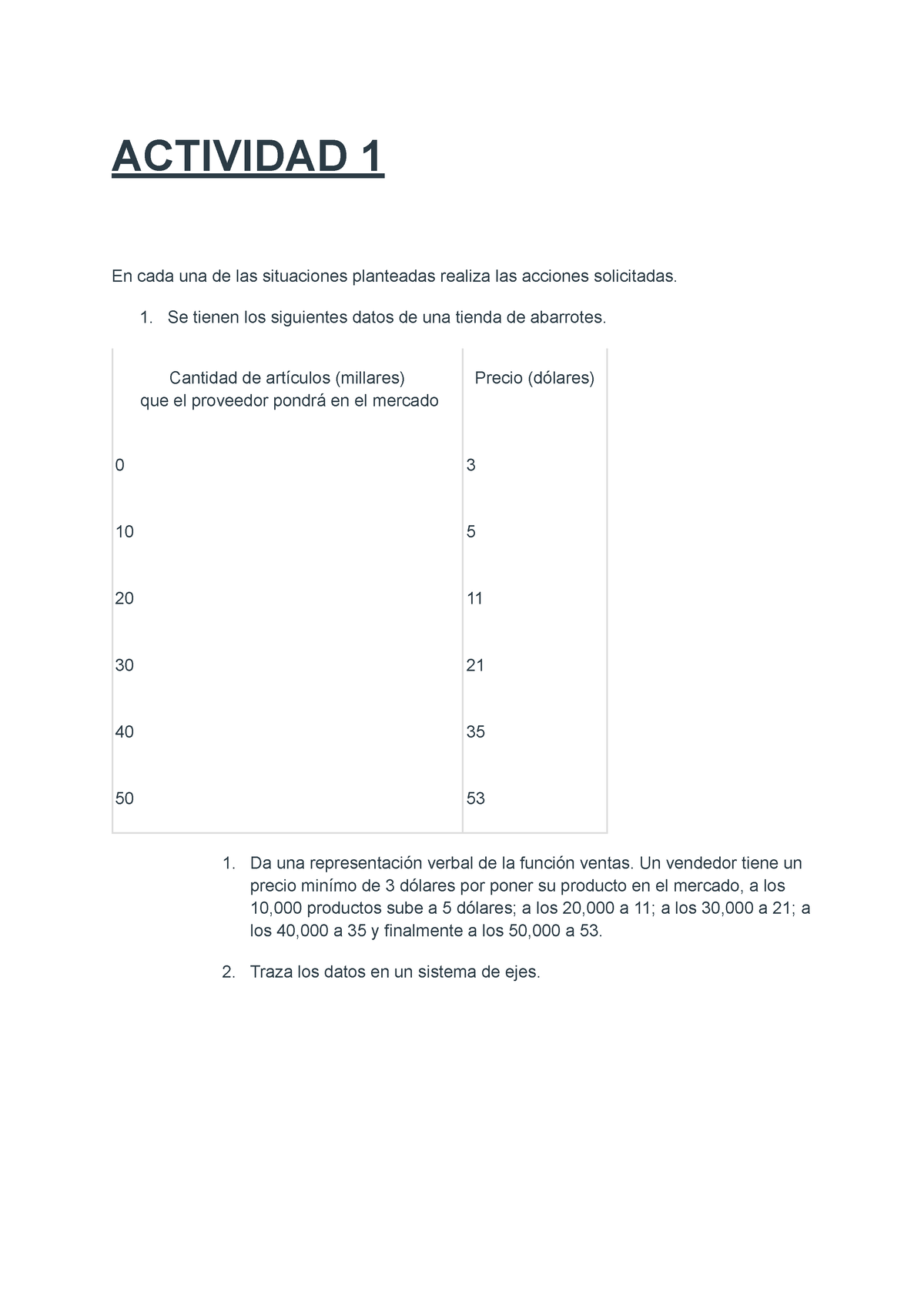 Actividad 1 De Calculo Diferencial - ACTIVIDAD 1 En Cada Una De Las ...