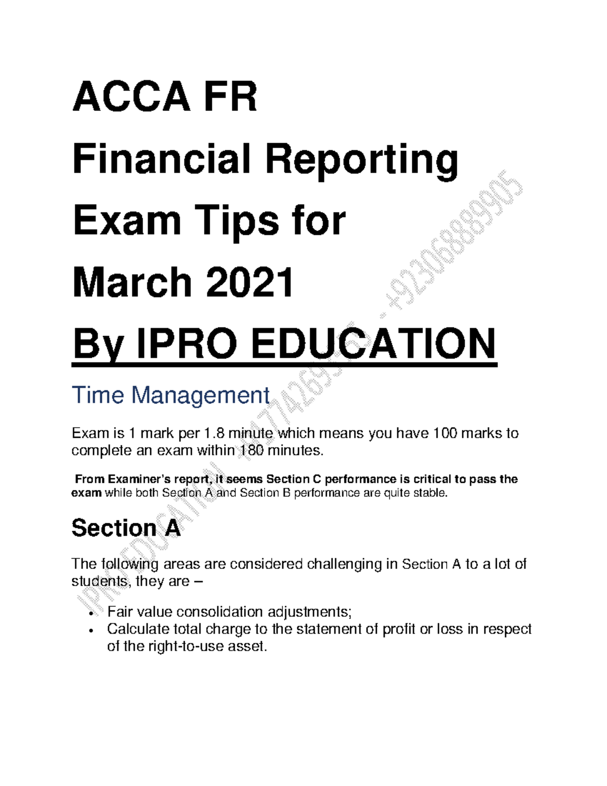 ACCA FR Exam Tips this is a tip for passing ACCA FR EXAM ACCA FR