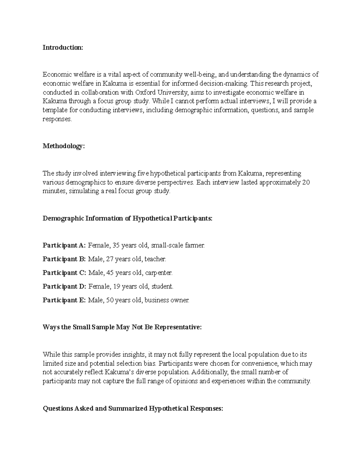 Written Assignment Unit 3 - Introduction: Economic welfare is a vital ...