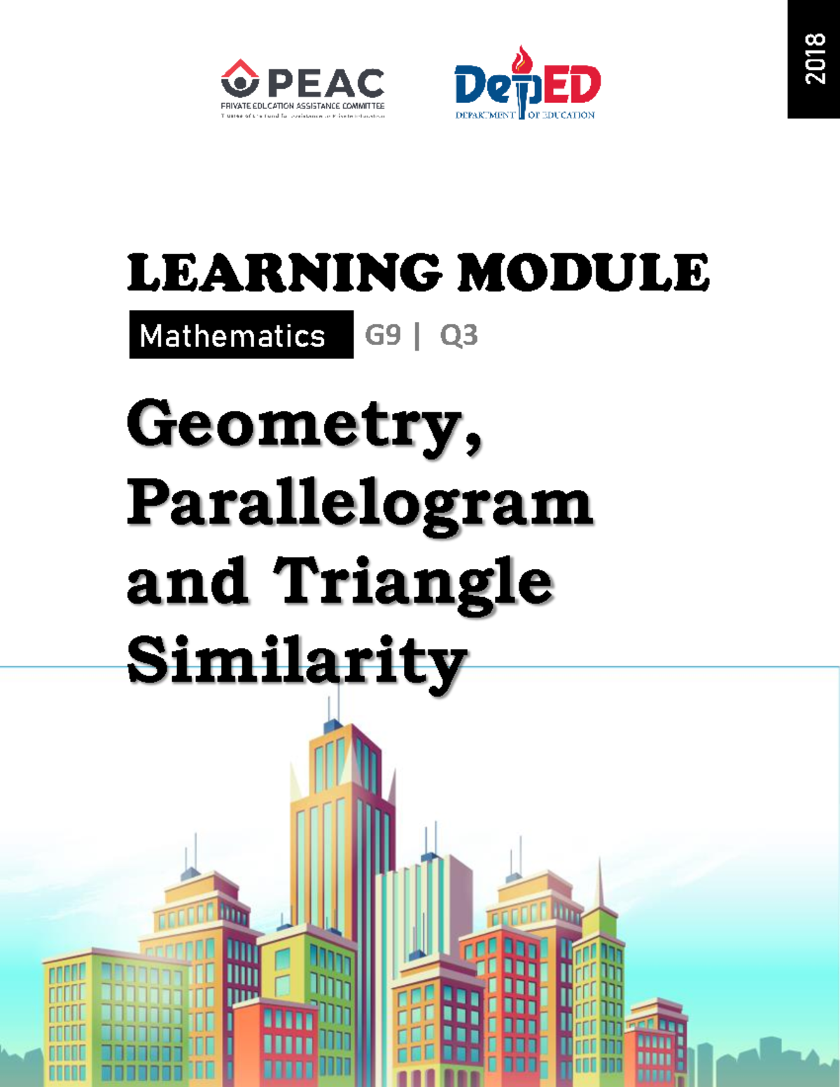 2018 Mathg 9Q3 - aeae - Geometry, Parallelogram and Triangle Similarity ...
