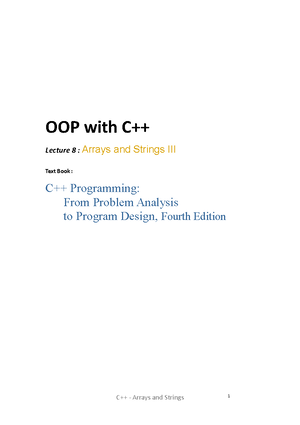 OOP C++ Sheet 2 - Sheet 2 Chapter 10 Chapter 9 defined the struct ...