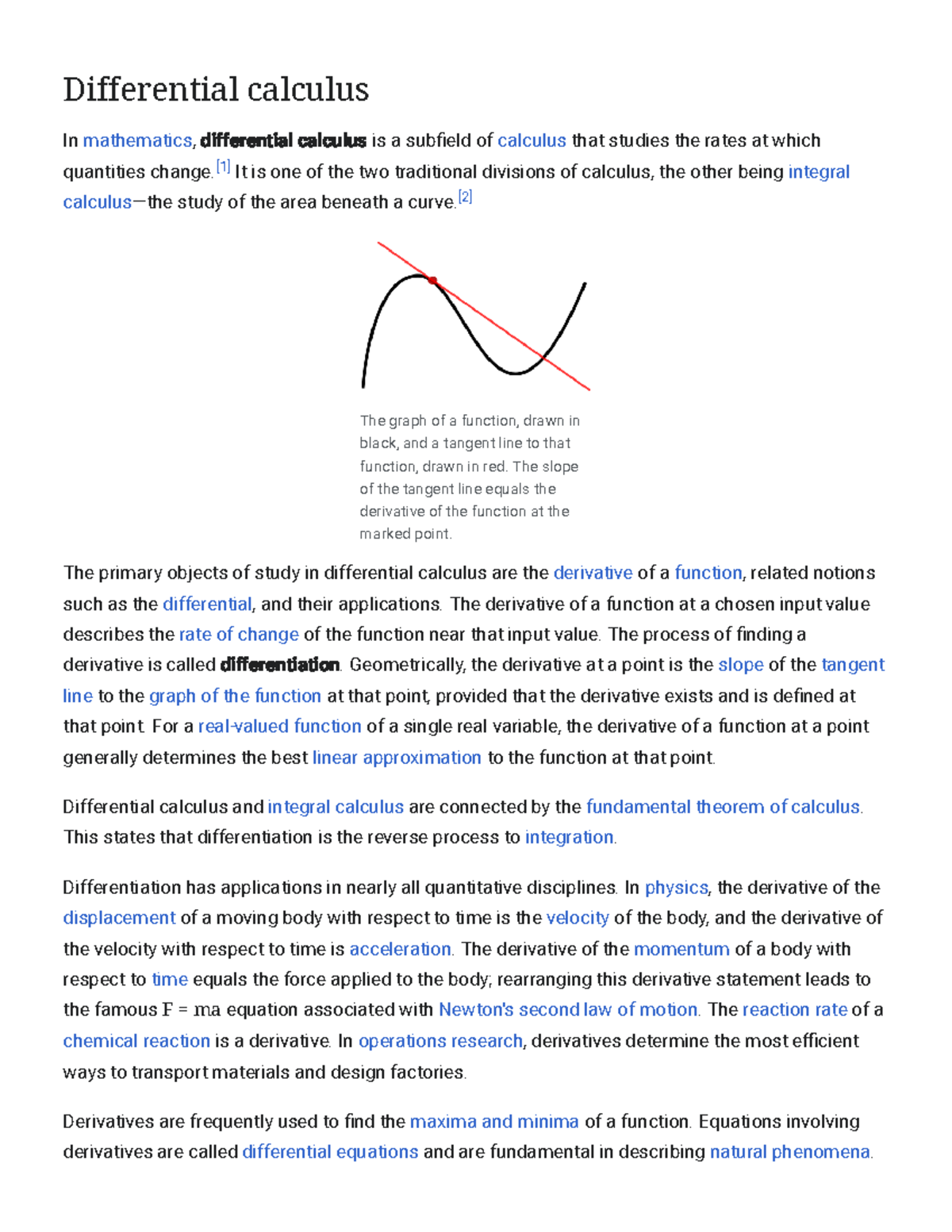 Differential calculus Wikipedia Differential calculus In