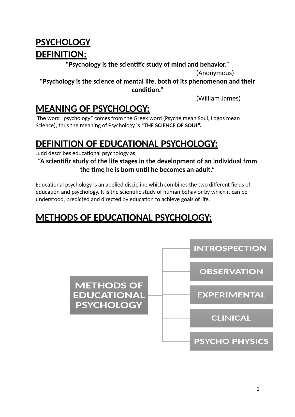 subject assignment psychology definition