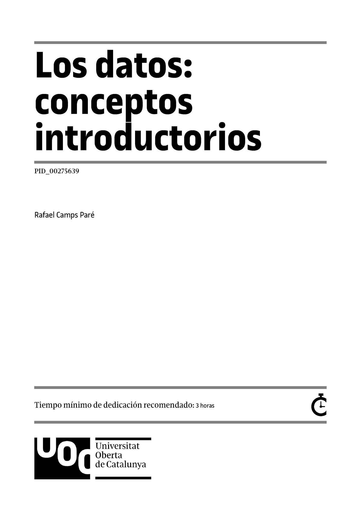 1 Los Datos, Conceptos Introductorios - Los Datos: Conceptos ...