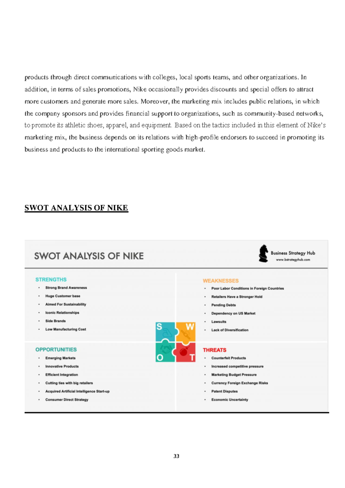 Swot Analysis Nike Products Through Direct Communications With