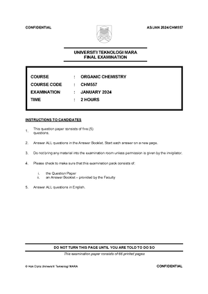 CHM557 - Experiment 5 - Objectives: To synthesize a Robinson product ...