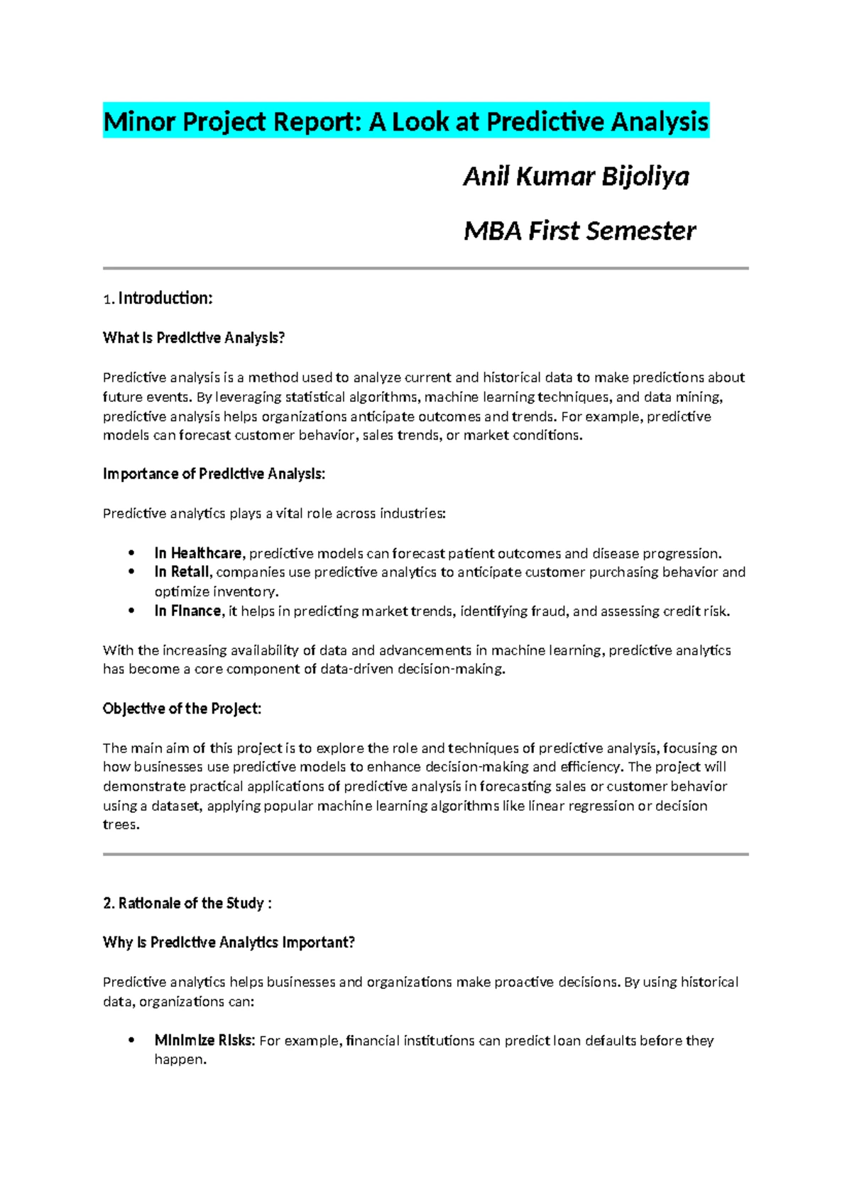 Rasa Chatbot - Project - Rasa-Chatbot Project report submitted in ...