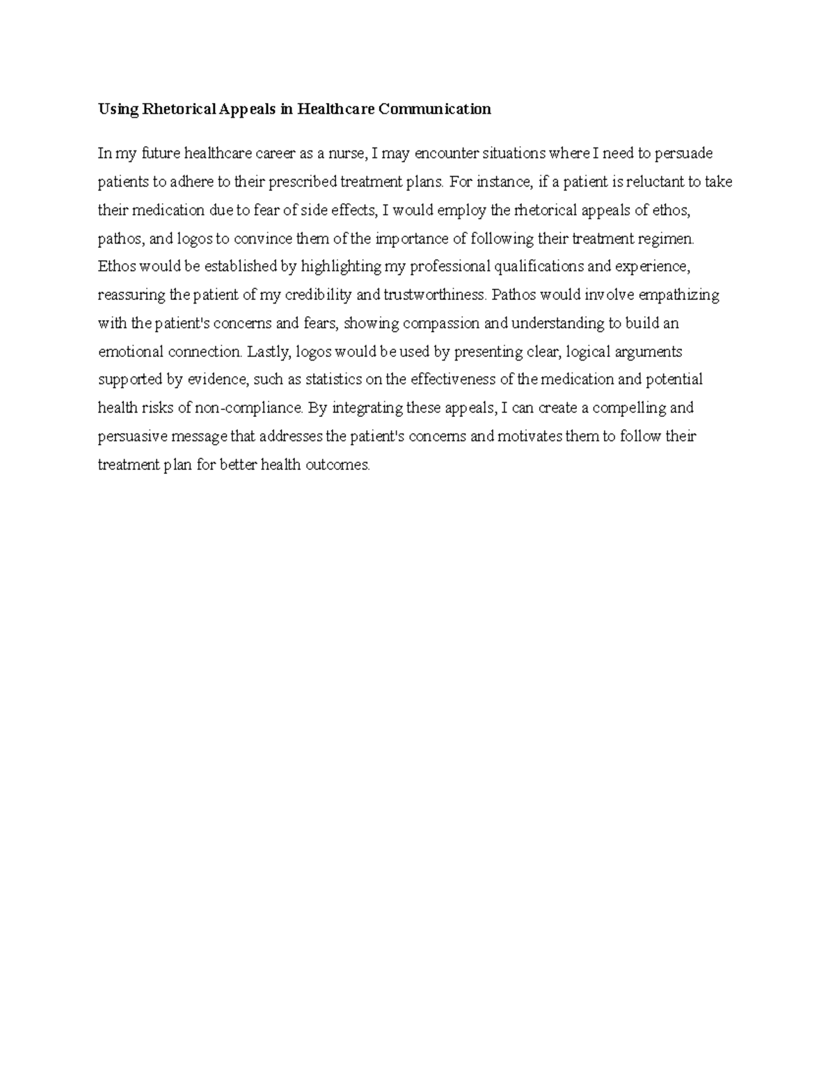 Essay 1717537333558 - You can do it - Using Rhetorical Appeals in ...