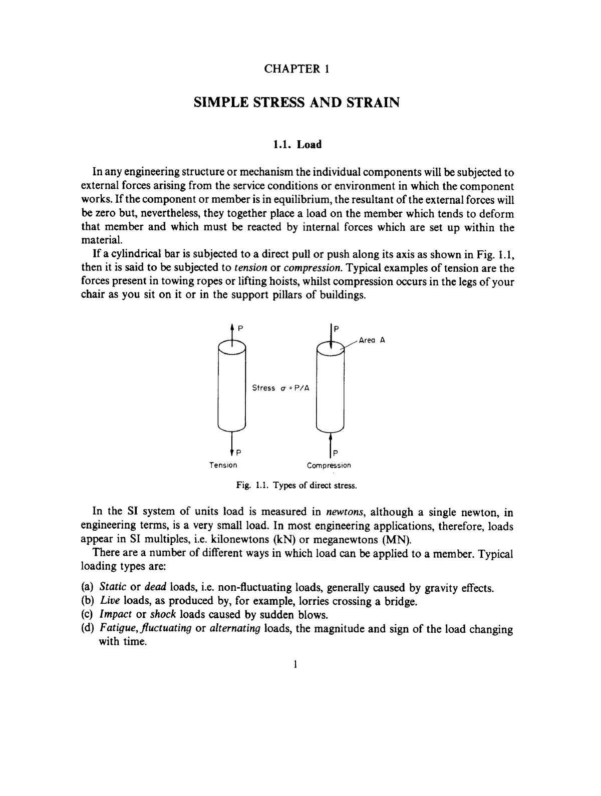 Book On Mechanics Of Materials(Simple Stress And Strain) - CHAPTER 1 ...