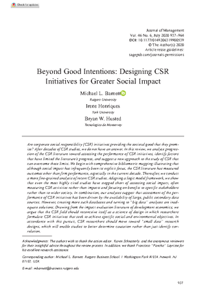 Corporate Social Responsibility (CSR) Implementation-A Review - Vol ...