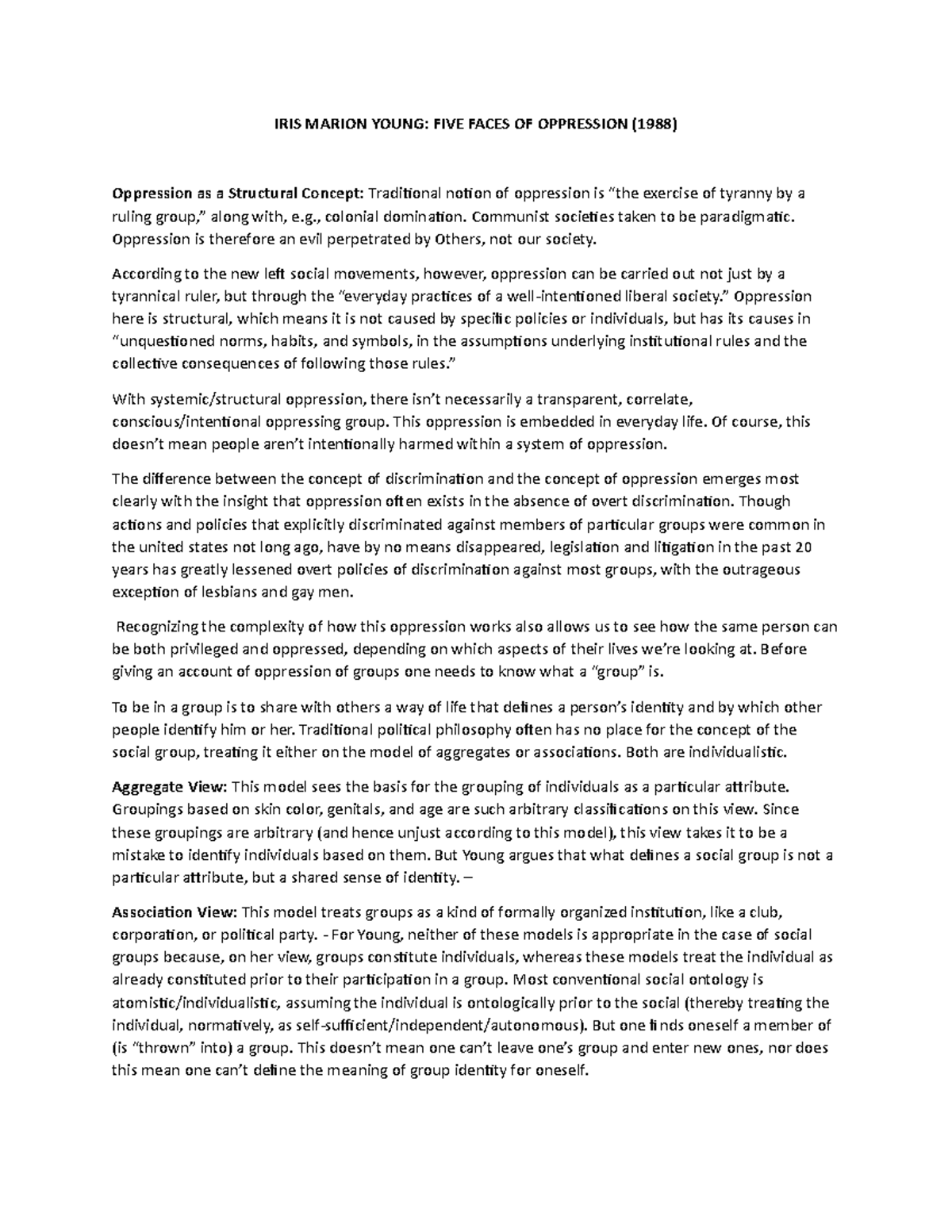 IRIS Marion Youngggg Mmkd IRIS MARION YOUNG FIVE FACES OF