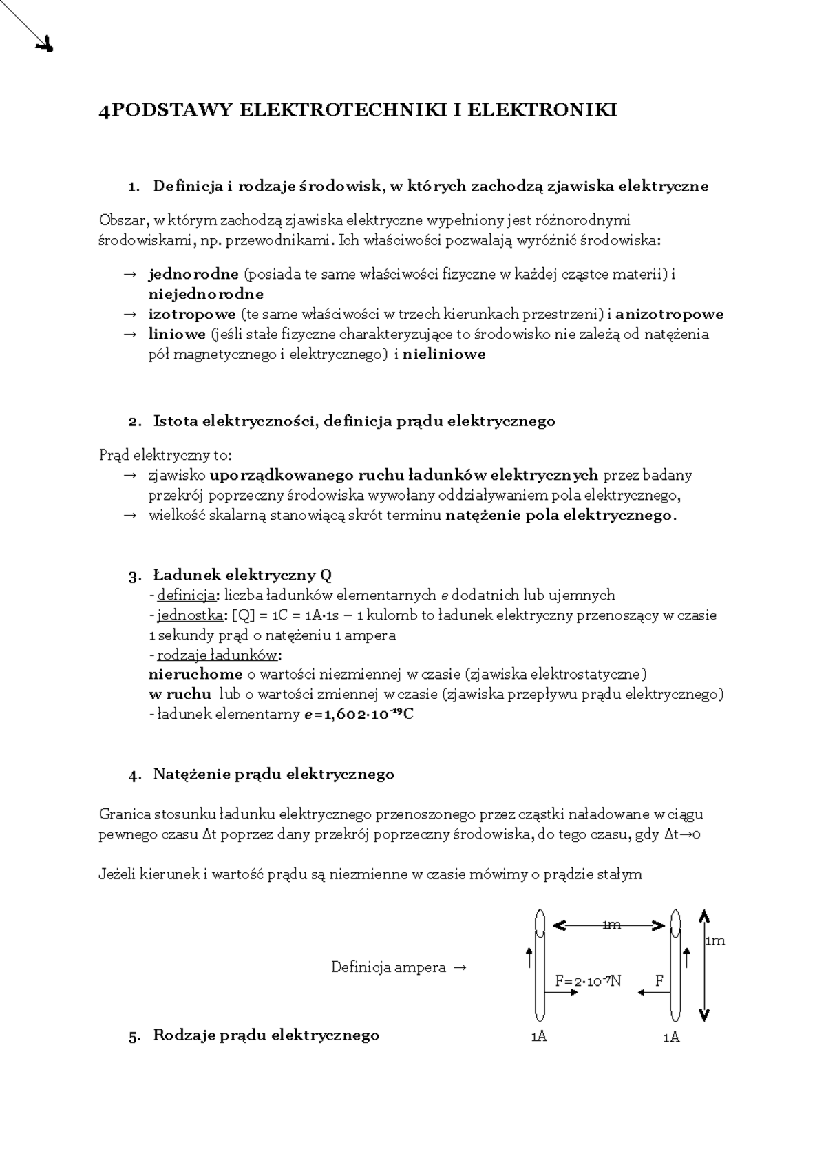 Opracowane Zagadnienia 2 - 4PODSTAWY ELEKTROTECHNIKI I ELEKTRONIKI 1 ...