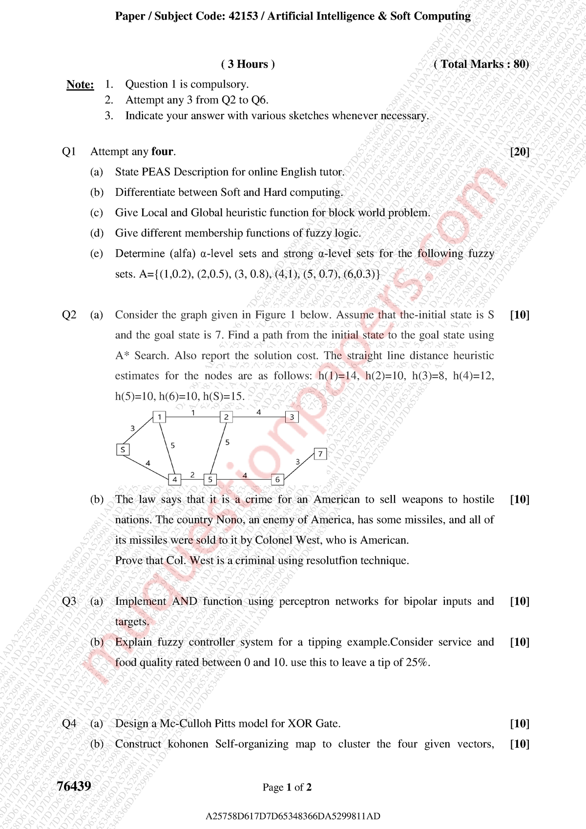 BE-Comps SEM7 AISC- Cbcgs DEC19 - 76439 Page 1 Of 2 ( 3 Hours ) ( Total ...