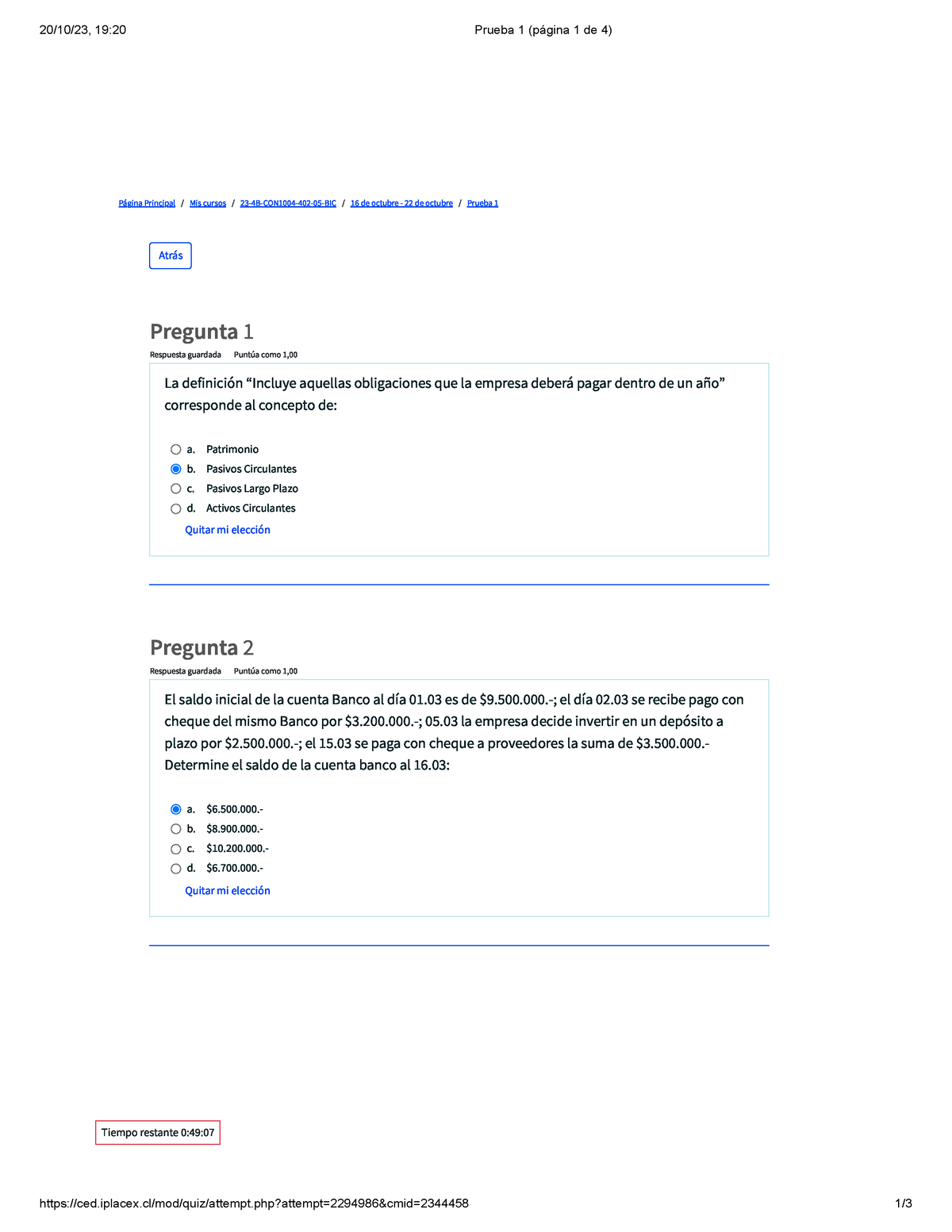 PRUEBA1 CONTABILIDAD - Ced.iplacex/mod/quiz/attempt.php?attempt=2294986 ...