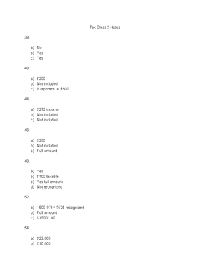 Tax Notes Class 6 - Studocu