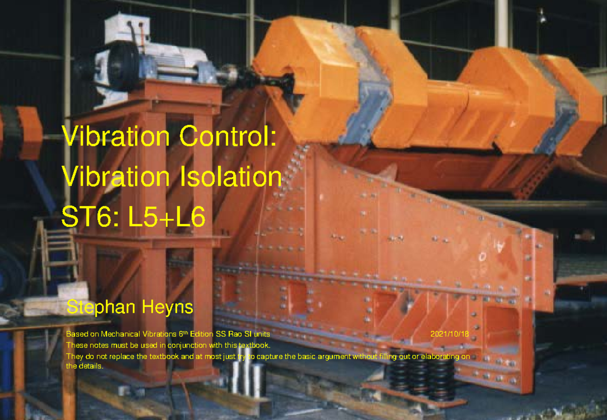 ST6 L5+6 Vibration Control - Vibration Isolation Chapter 09 - MVR 320 ...