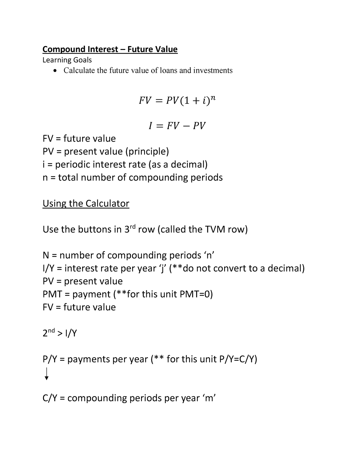 Compound Interest Future Value - Compound Interest – Future Value ...