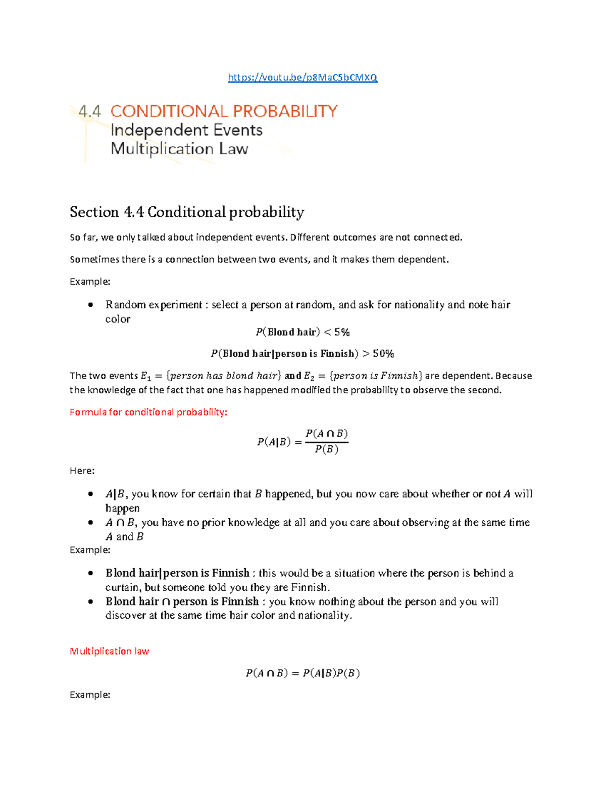 Ch4 Section 4 4 Notes - Youtu/p8MaC5bCMXQ Section 4 Conditional ...