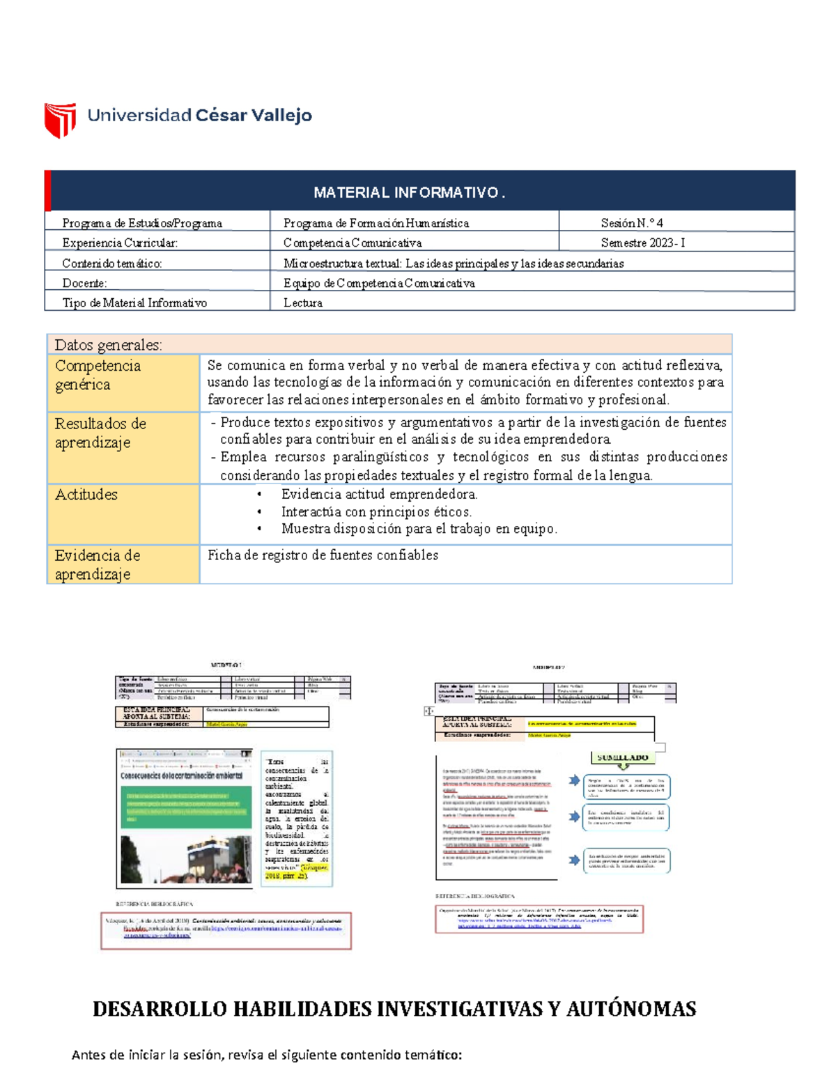 Material informativo - ... - Datos generales: Competencia genérica Se ...