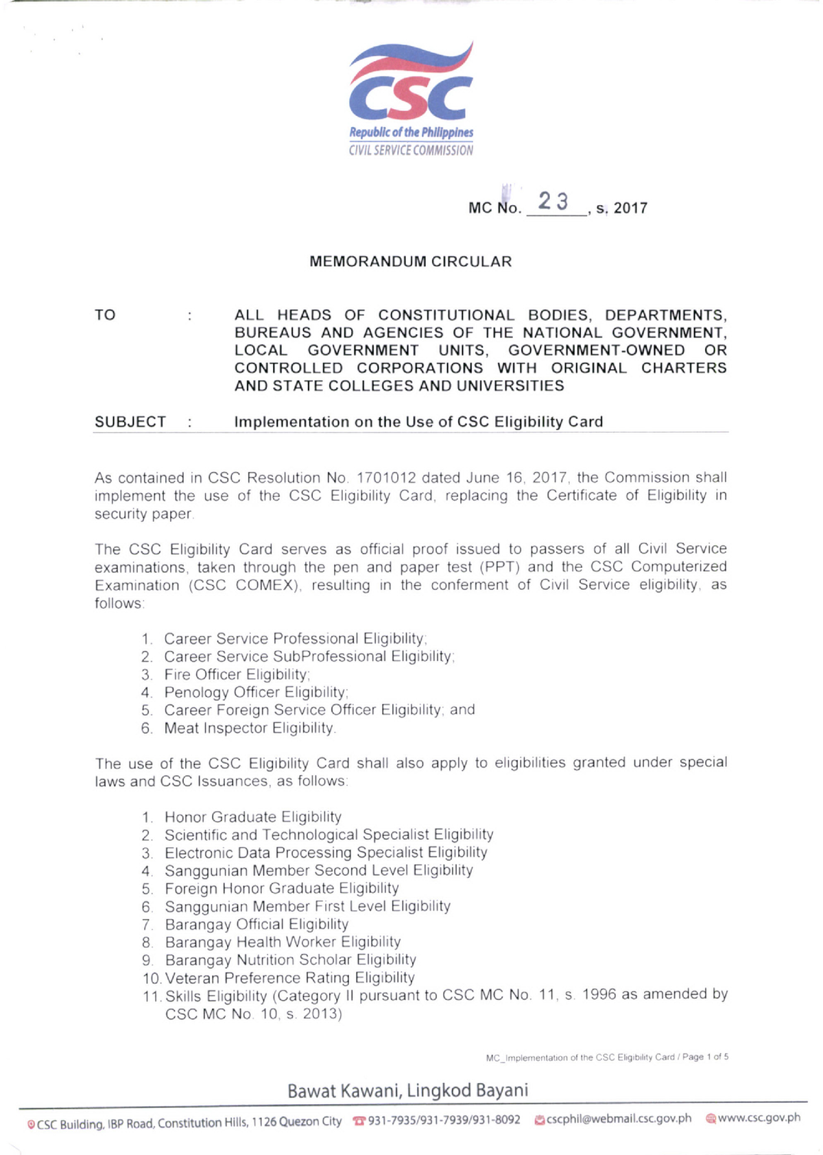 Civil Service Exam Second Level Eligibility