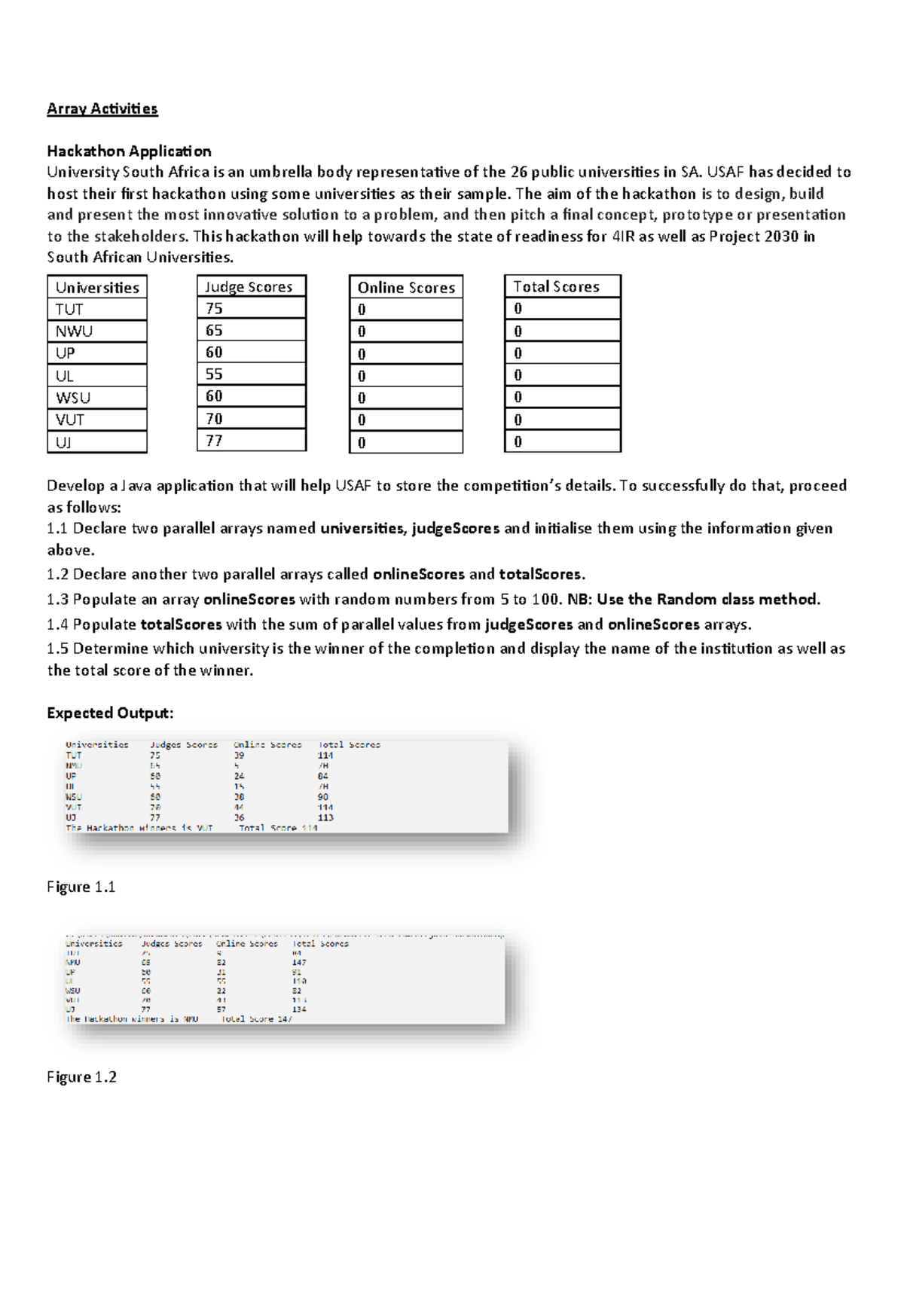 Array Activities - Activites - Array Activities Hackathon Application ...