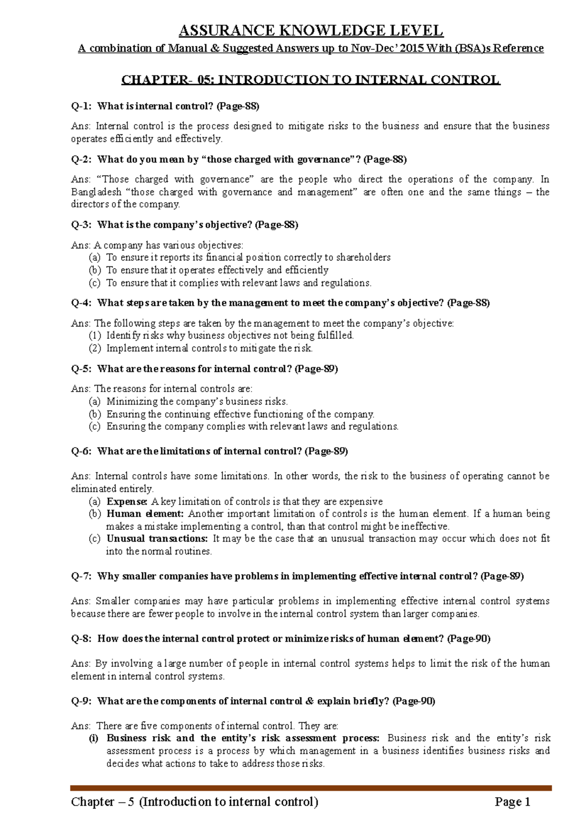 Chapter- 5 - Lecture notes 1-2 - A combination of Manual & Suggested ...