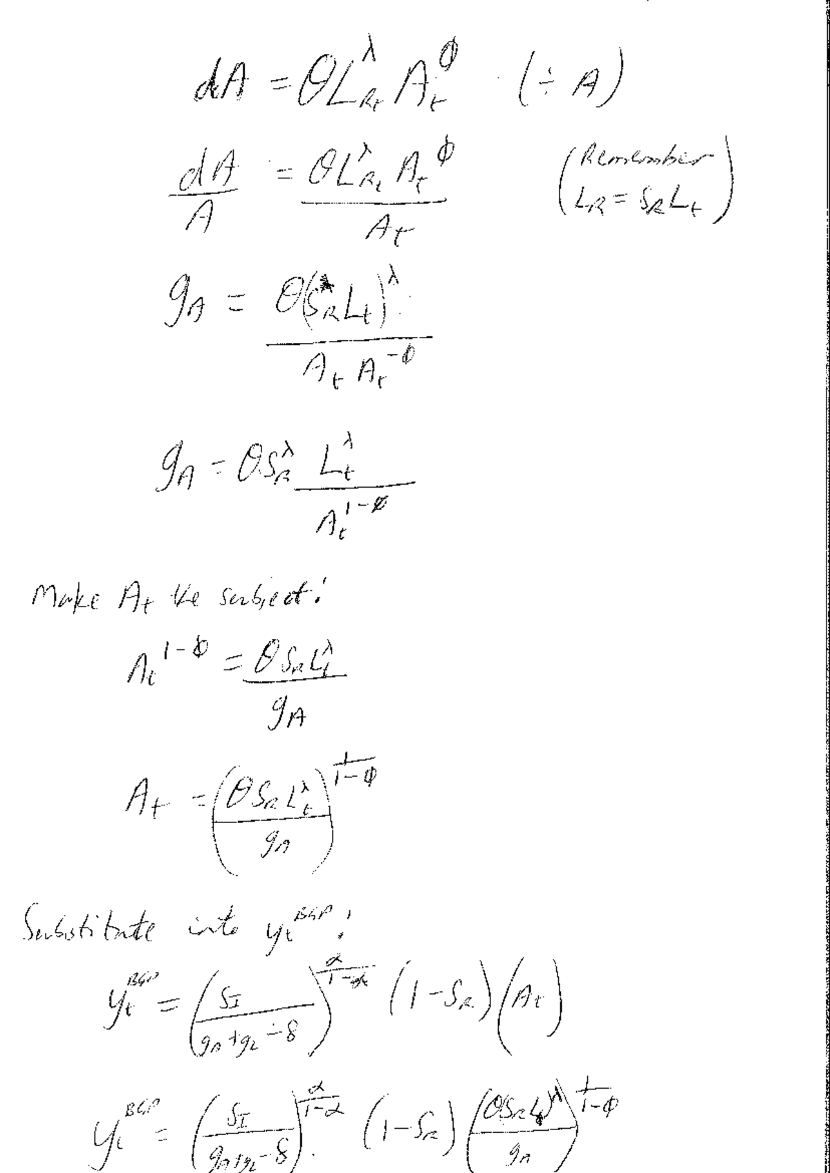 Chapter 5 - Romer's ideas equation and solving steady state - EKN 110 ...