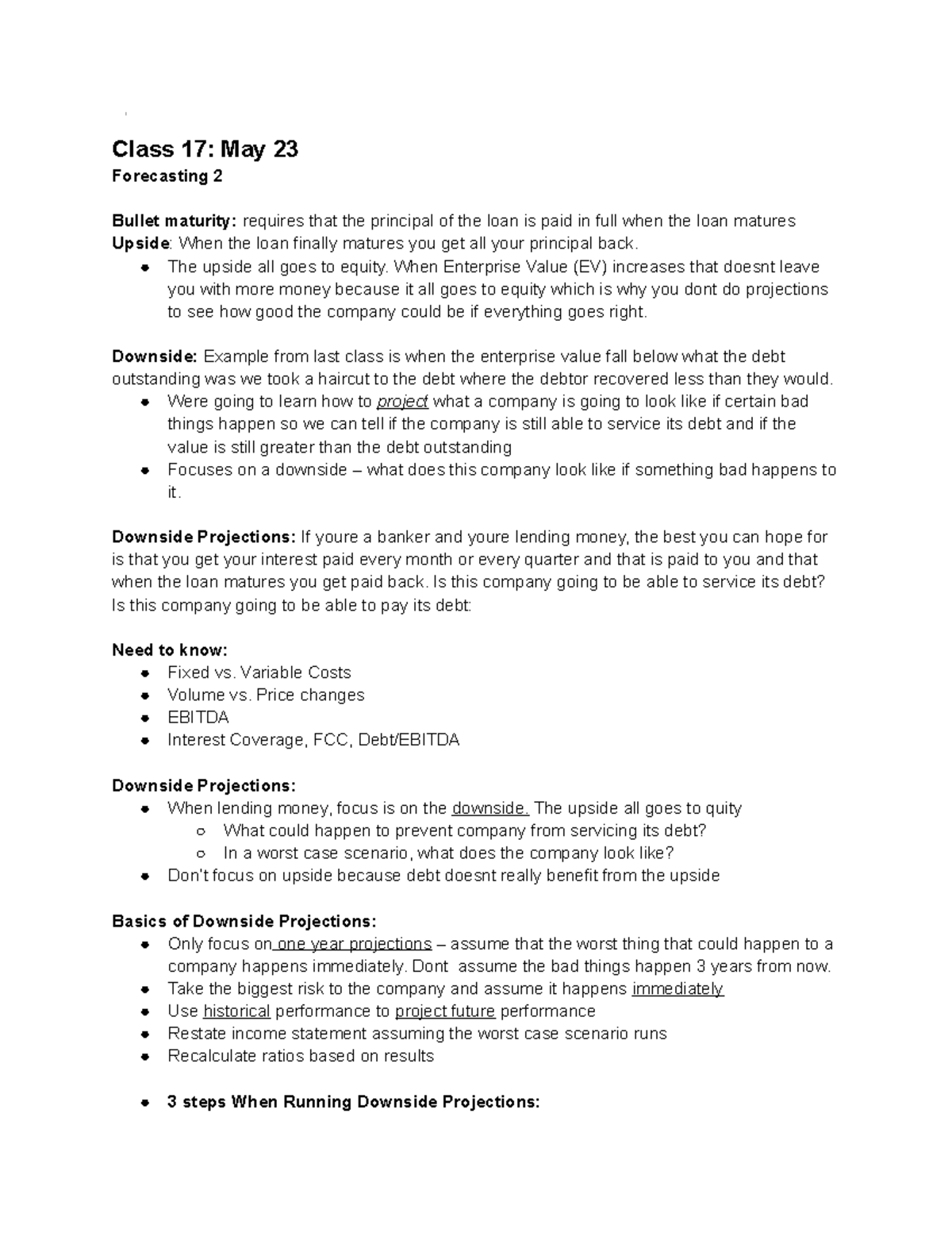 FIN333 Class 17 - Professor Young at DePaul University Lecture Notes ...