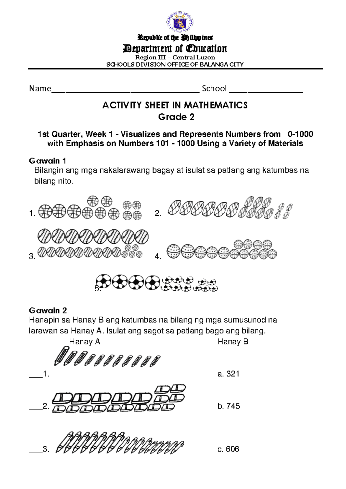 Math-2 - GOOD - ####### Republic of the Philippines Department of ...