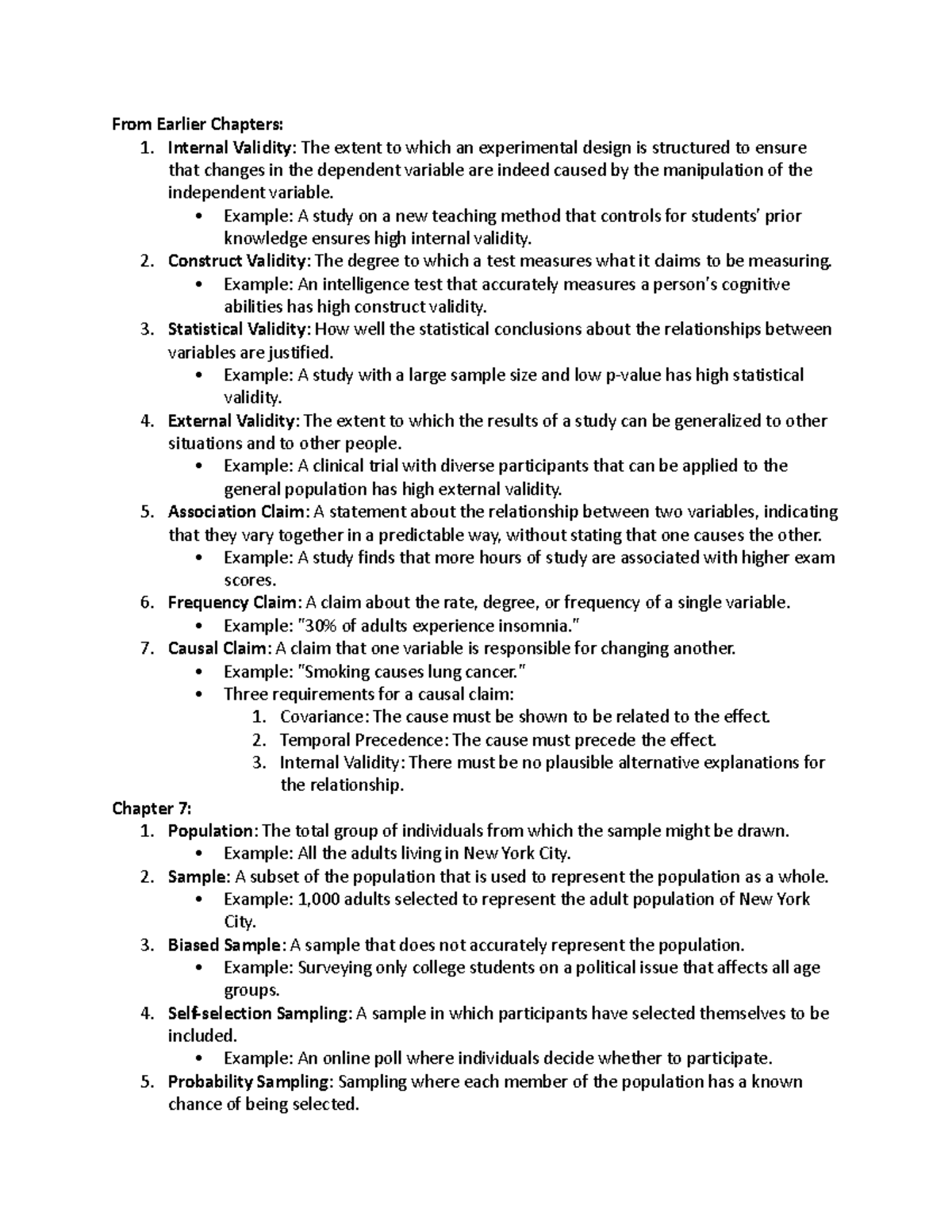 Research methods terms - From Earlier Chapters: 1. Internal Validity ...