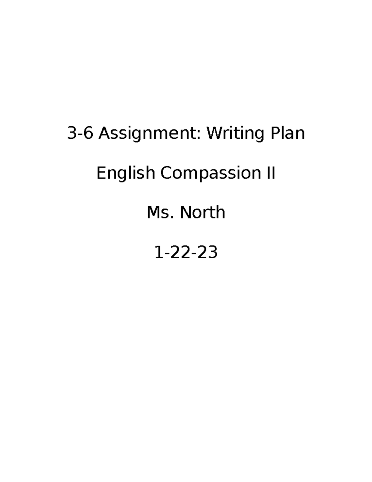 3 6 assignment writing plan