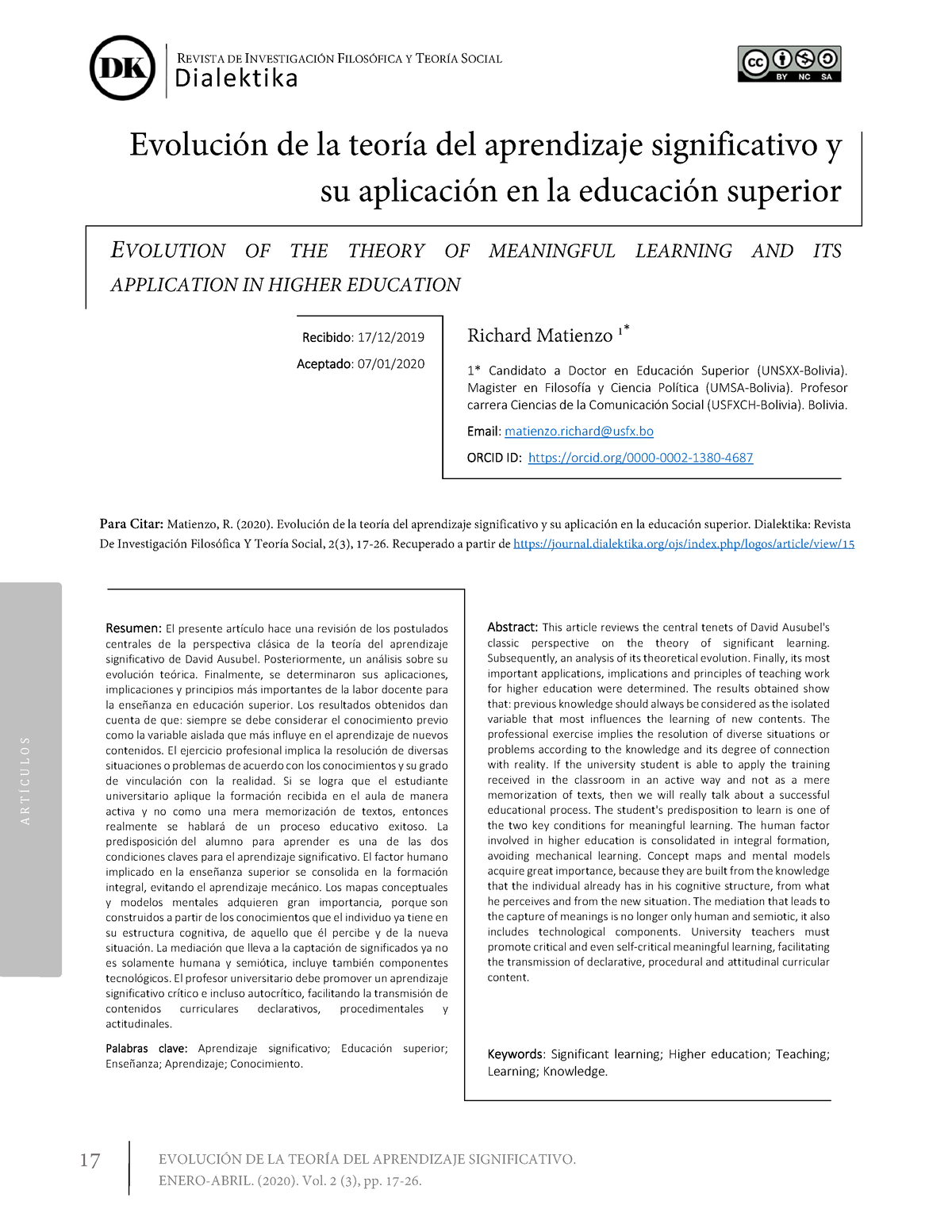 Evolución+de+la+teoría+del+aprendizaje+significativo+y+su+aplicación+en ...