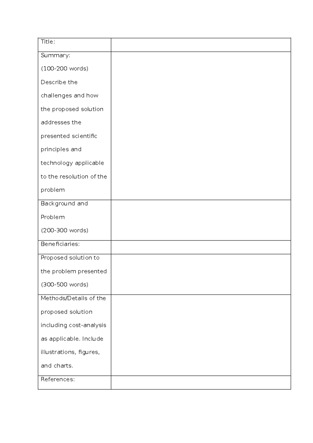 STEMazing Format Edited - BS Civil Engineering - Title: Summary: (100 ...