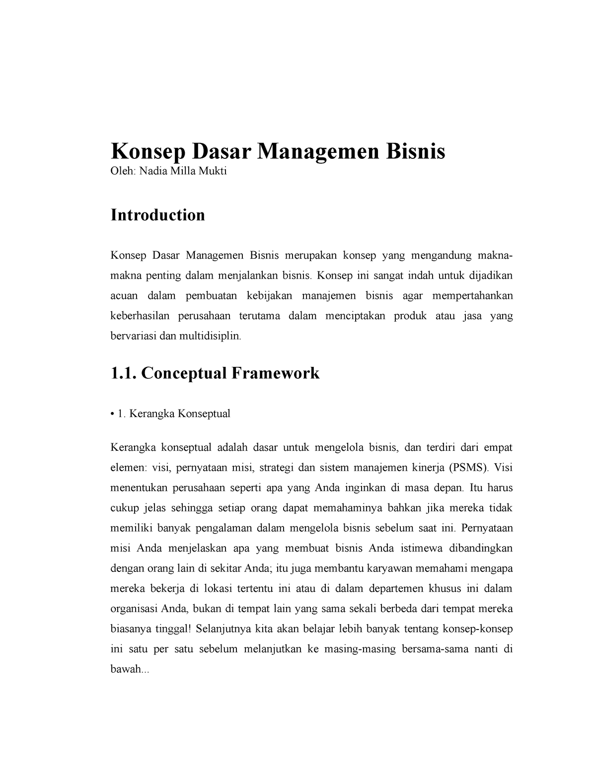 Konsep Dasar Managemen Bisnis - Konsep Ini Sangat Indah Untuk Dijadikan ...