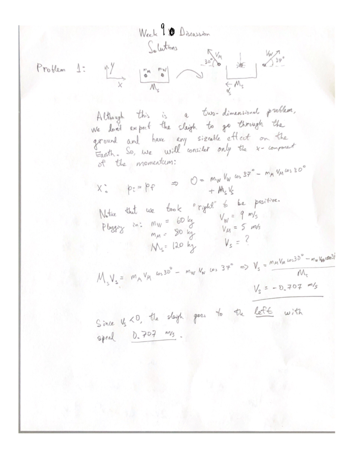 Disc9s - Discussion Solutions - PHYS 2A - Studocu