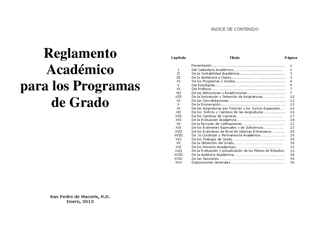 ES5 04 Reglamento Academico Para Los Programas De Grado - Reglamento ...