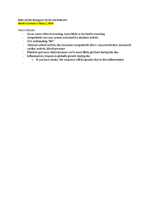 BIOL W1L2 - Lecture notes Week 1 Lecture 2 - BIOS 24248: Biological ...
