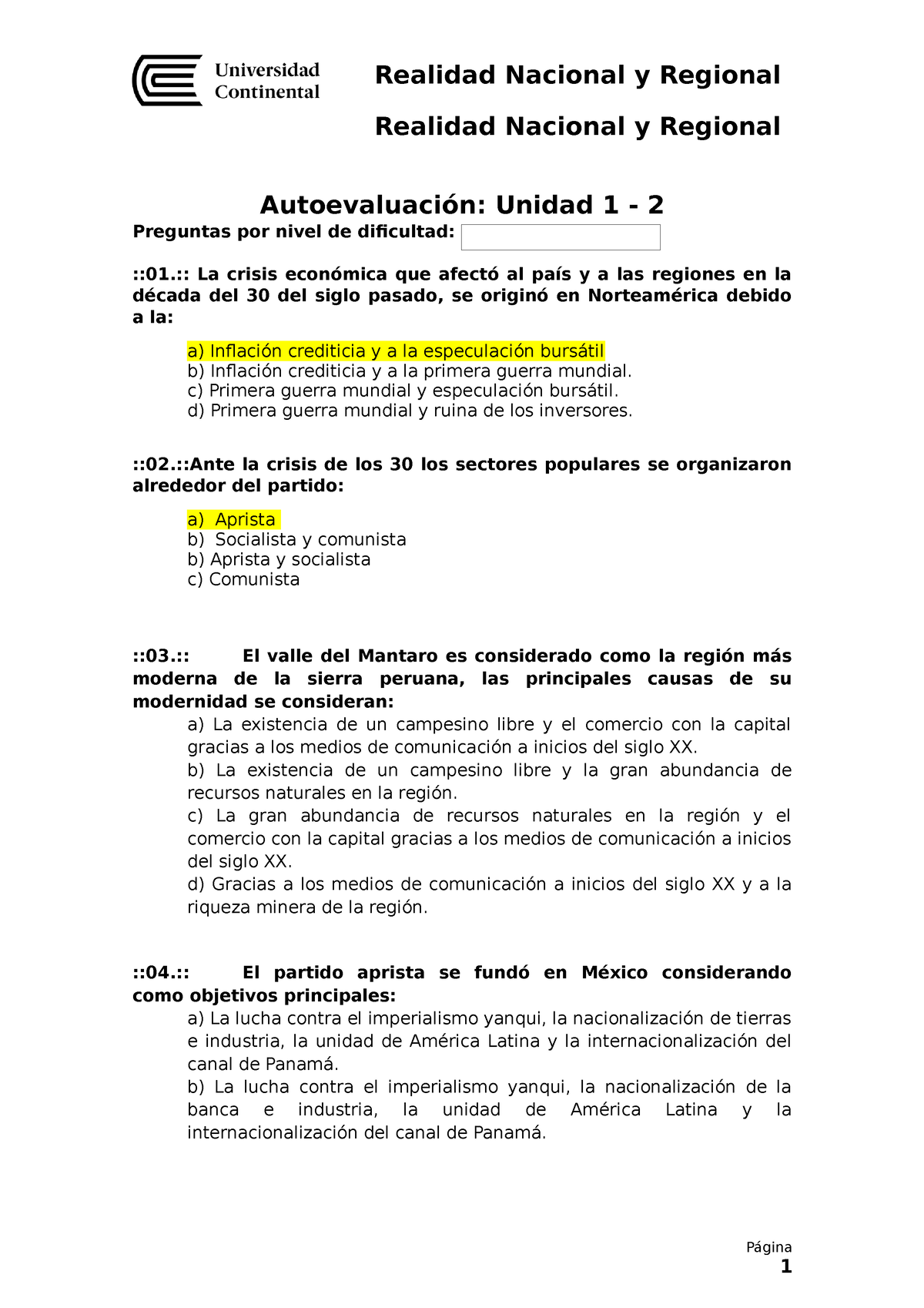 Autoevaluación 1-2 RNR 2020-20 - Autoevaluación: Unidad 1 - 2 Preguntas ...